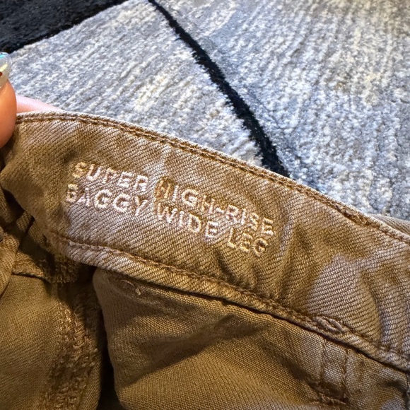 AMERICAN EAGLE BROWN WIDE LEG PANTS - Picture 2 of 5